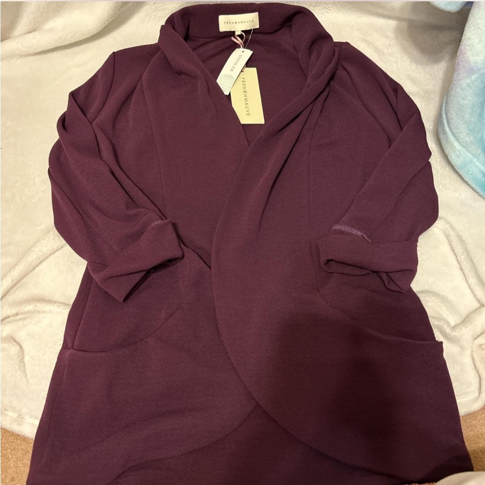 Long burgundy blazer